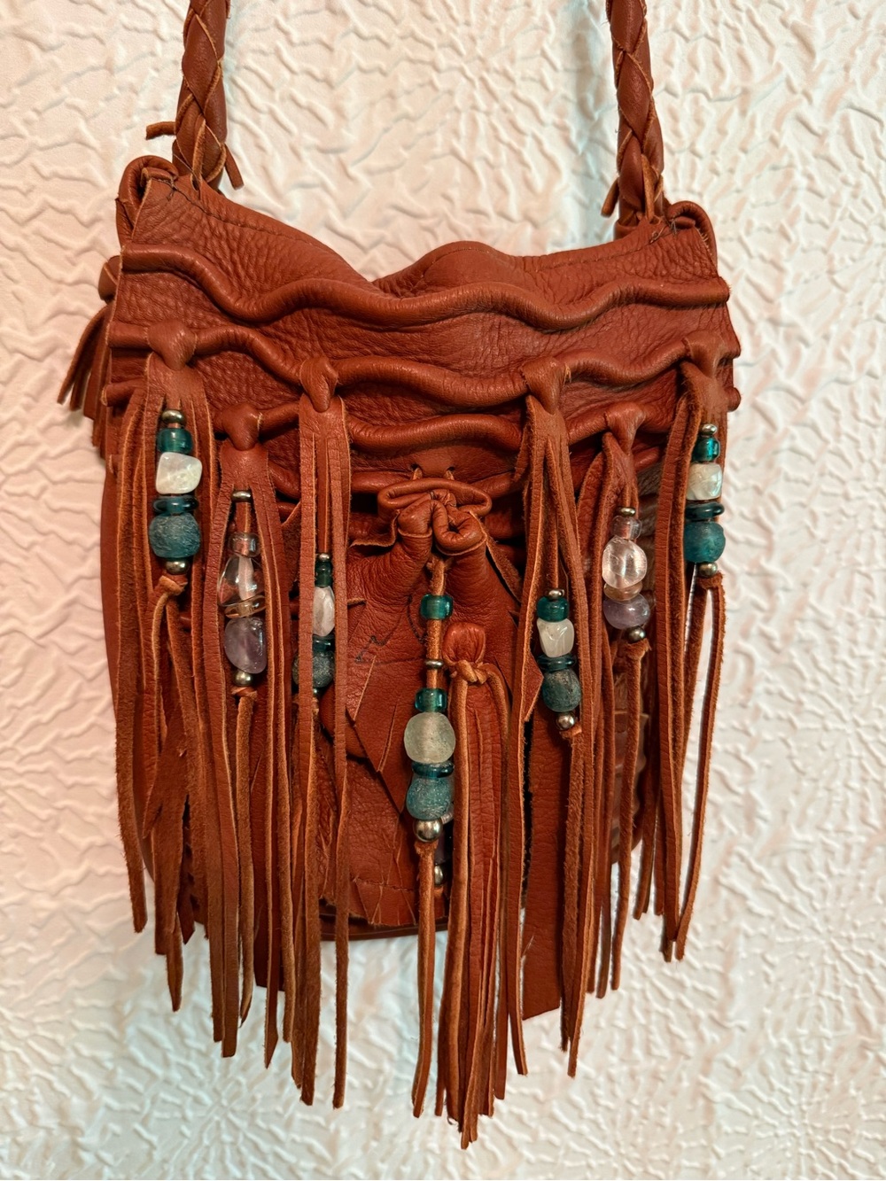 Moondancer Custom Deerskin Taos Boho Fringe Crossbody Bag